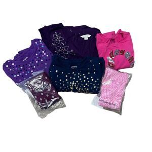 Lands End Lot of 4 Dresses and 2 pairs of Tights